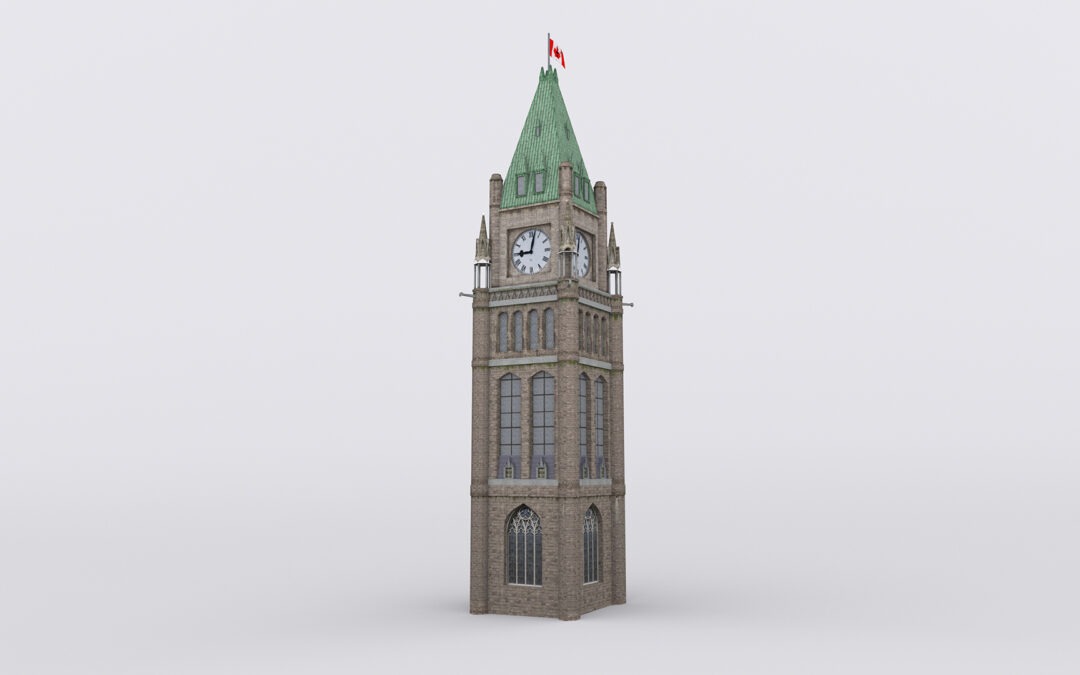 3D Canadian clock tower