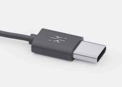 Prdouct design 3D render charging cable